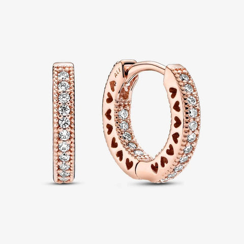 Brincos Pandora Rose Signature Hearts