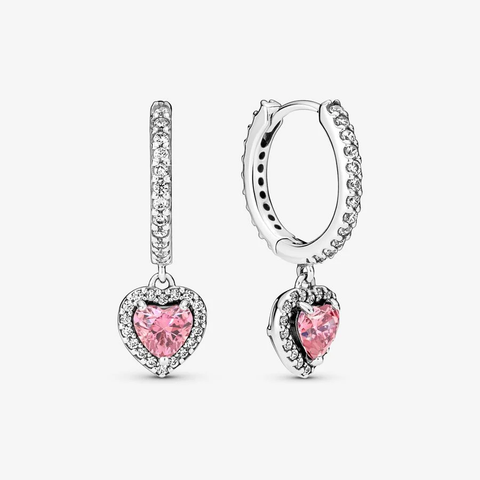 Brincos Pandora Sparkling Halo Heart