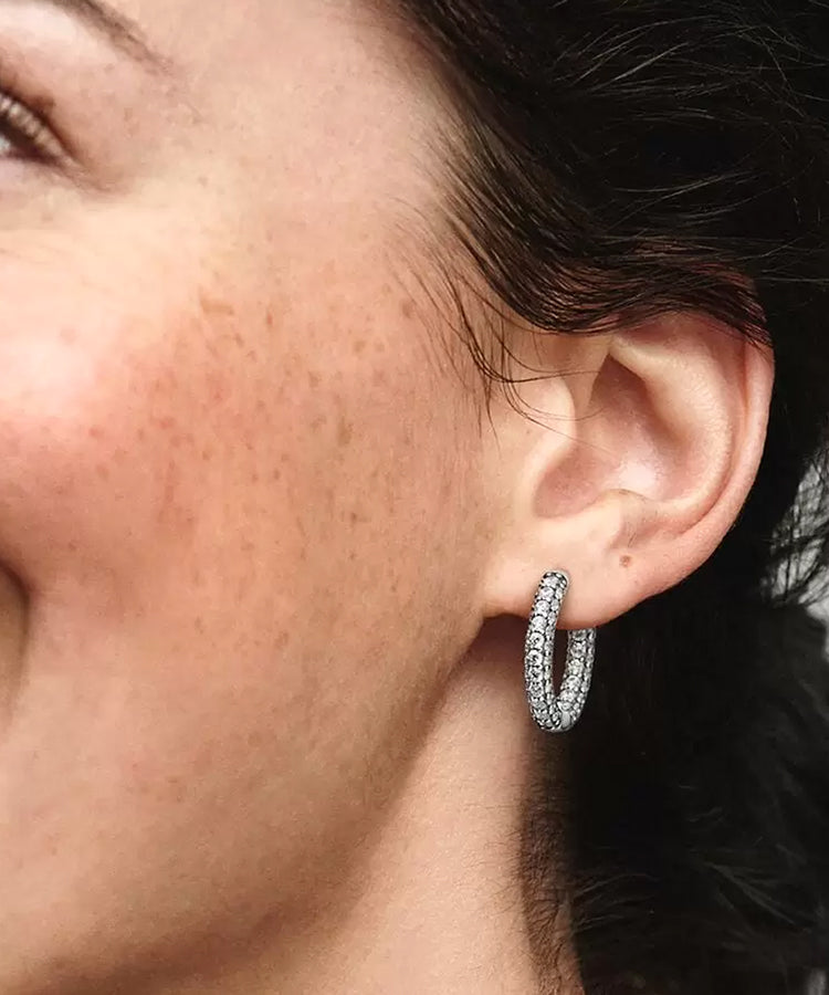 Brincos Pandora Timeless Pavé Single-row