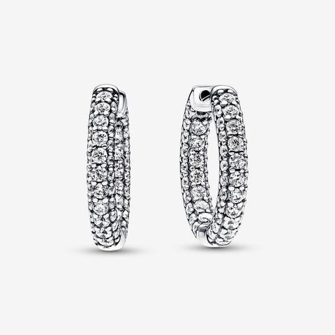 Brincos Pandora Timeless Pavé Single-row
