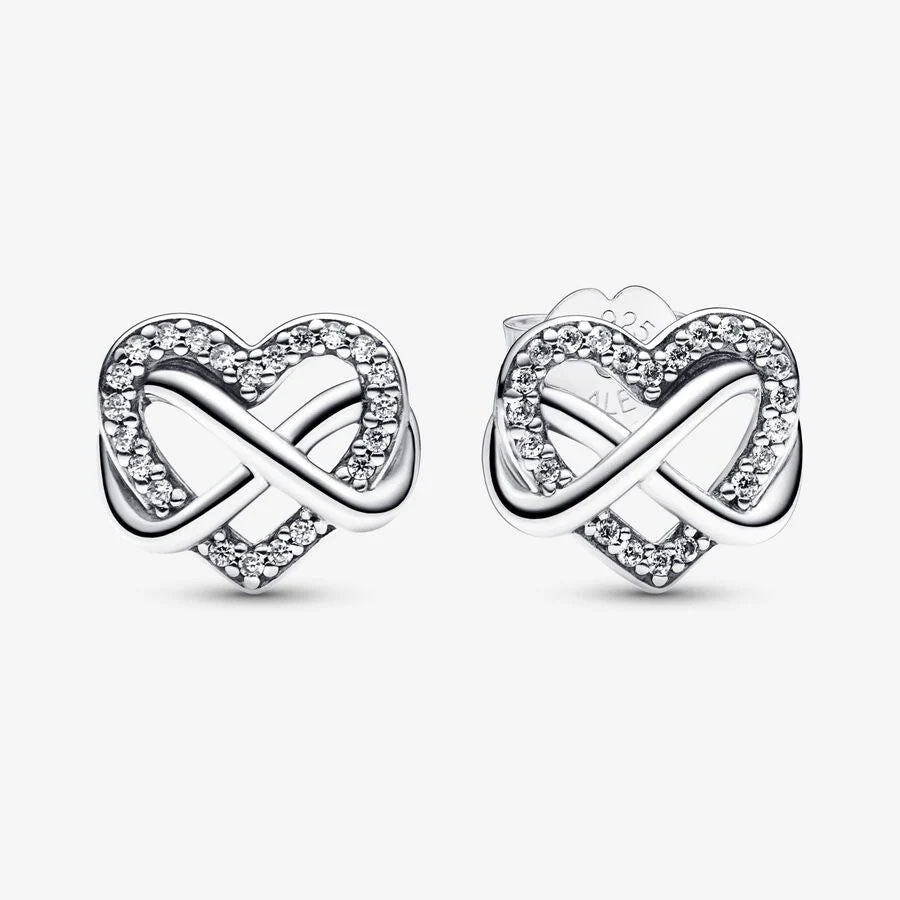 Brincos Pandora Sparkling Infinity Heart