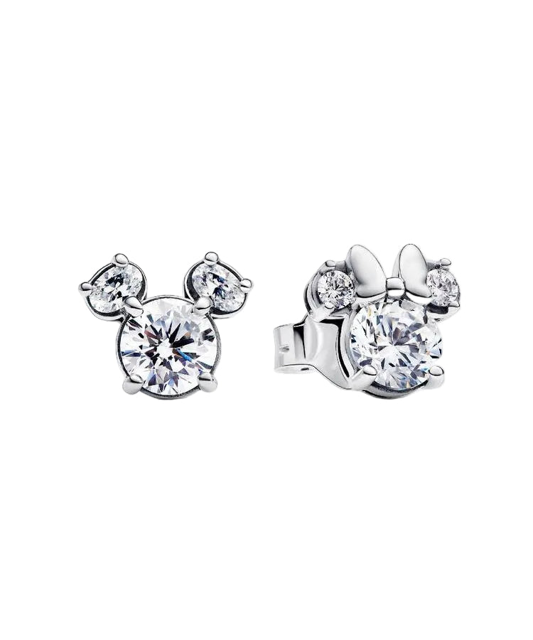 Brincos Pandora Stud Disney Mickey e Minnie Mouse