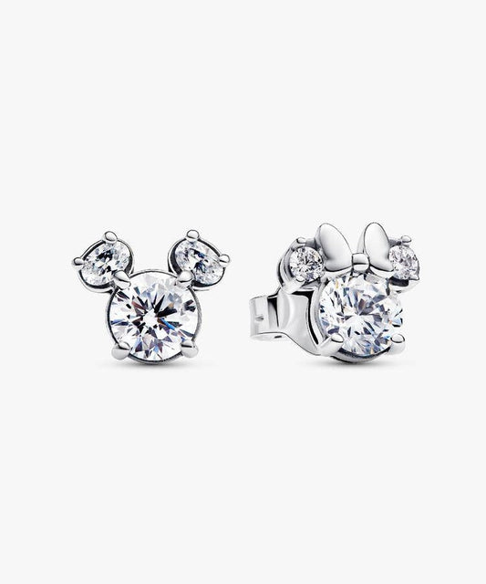 Brincos Pandora Stud Disney Mickey e Minnie Mouse