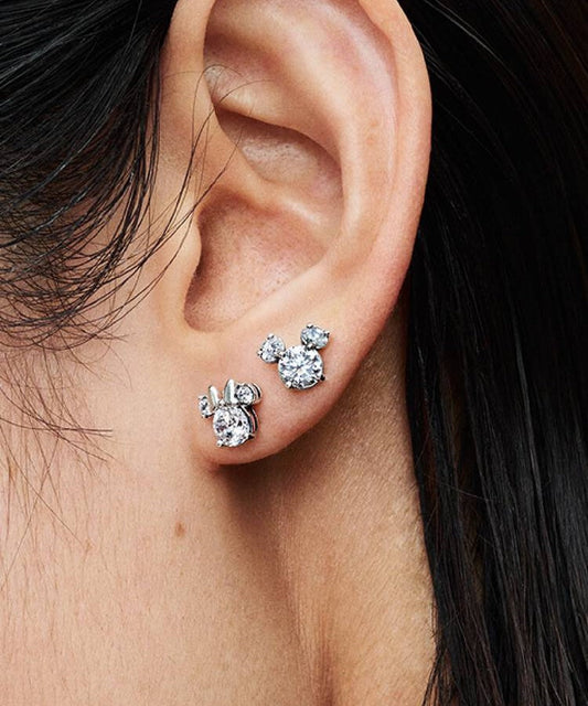 Brincos Pandora Stud Disney Mickey e Minnie Mouse