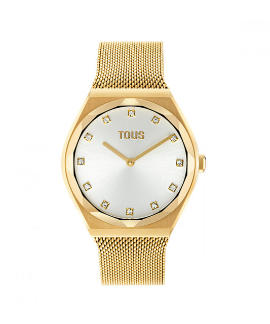 Relógio Tous Karat Round Mesh Dourado