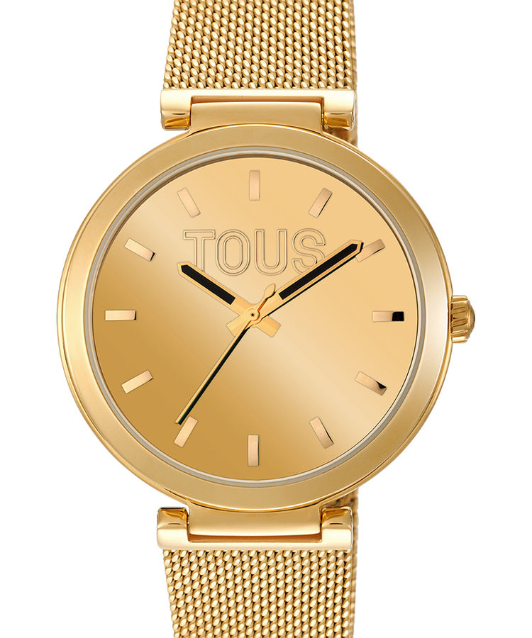 Relógio Tous S-Mesh Mirror Dourado T-Bar