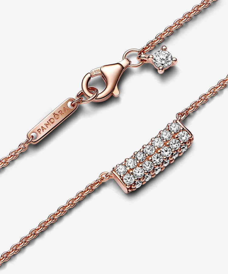 Colar Pandora Rose Timeless  Pavé Double-row