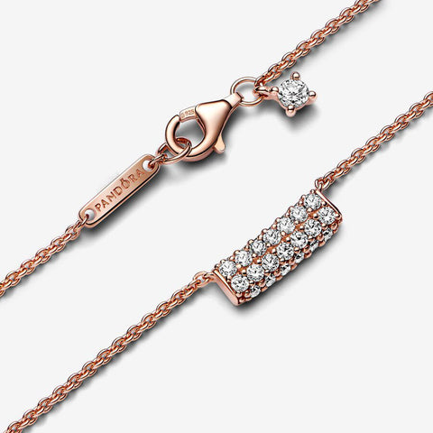 Colar Pandora Rose Timeless  Pavé Double-row