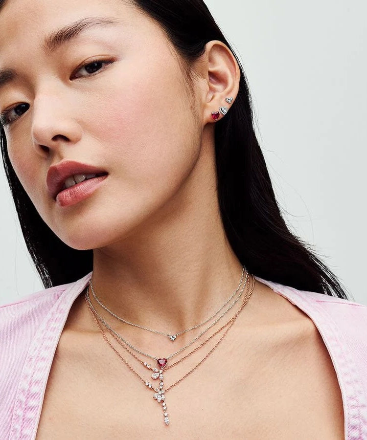 Colar Pandora Sparkling Heart Halo