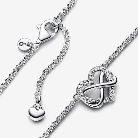 Colar Pandora Sparkling Infinity Heart