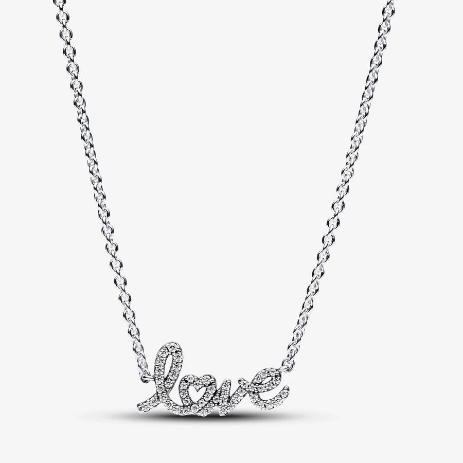 Colar Pandora Sparkling Handwritten Love