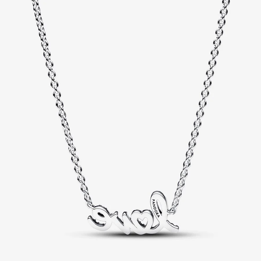 Colar Pandora Sparkling Handwritten Love