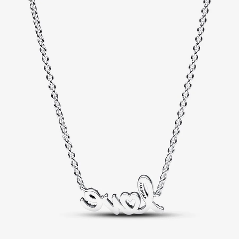 Colar Pandora Sparkling Handwritten Love
