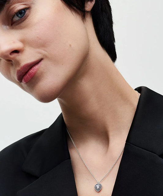 Colar Pandora Sparkling Heart Halo