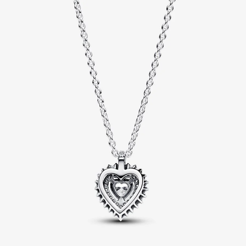 Colar Pandora Sparkling Heart Halo