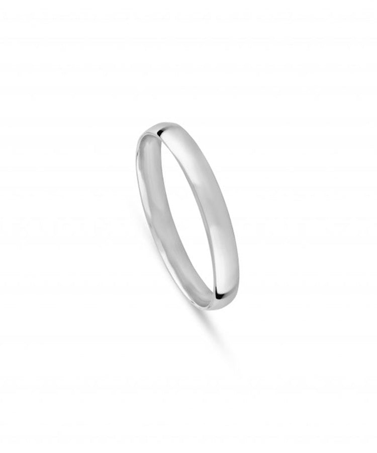 Aliança casamento Ouro Branco 2.5 mm