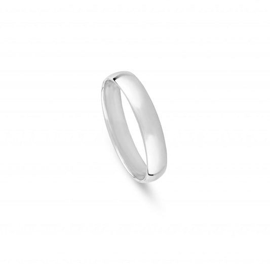 Aliança de Casamento Ouro Branco Meia Cana Baixa 4403J