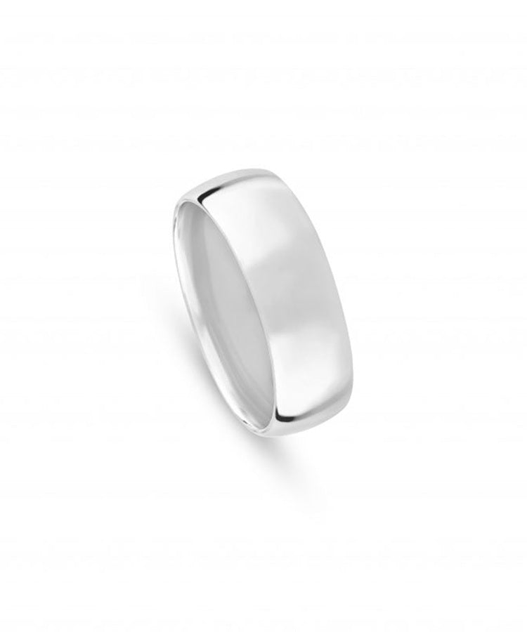 Aliança de Casamento Ouro Branco Meia Cana