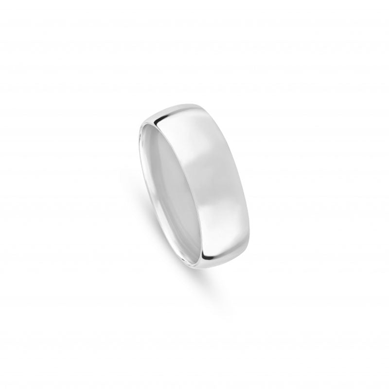 Aliança de Casamento Ouro Branco Meia Cana