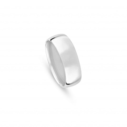 Aliança de Casamento Ouro Branco Meia Cana