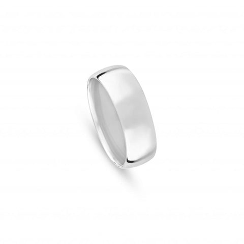 Aliança de Casamento Ouro Branco Meia Cana