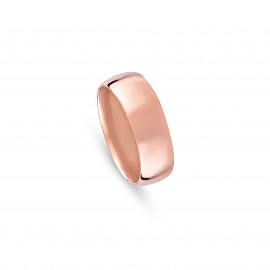 Aliança de Casamento Ouro Rosa Meia Cana