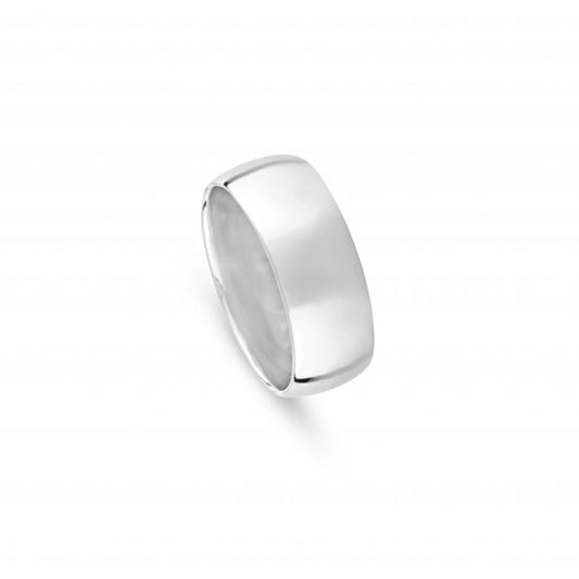 Aliança de Casamento Ouro Branco Meia Cana