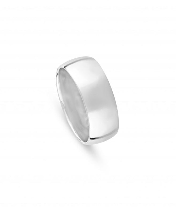 Aliança de Casamento Ouro Branco Meia Cana