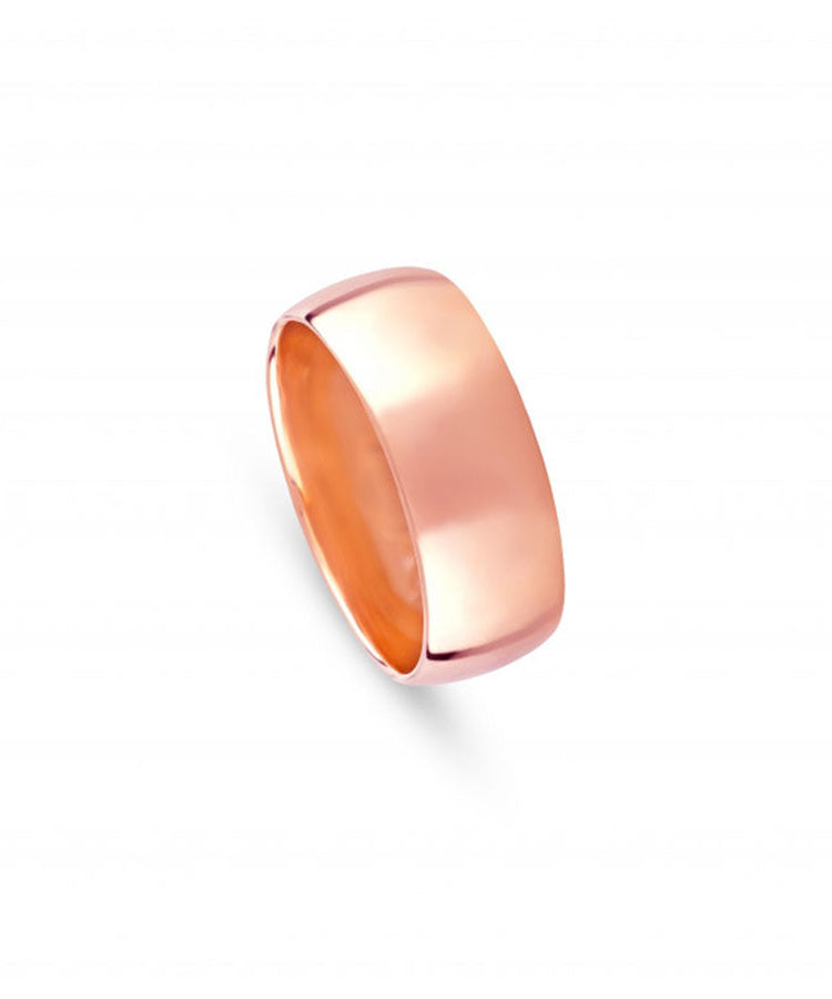 Aliança de Casamento Ouro Rosa Meia Cana