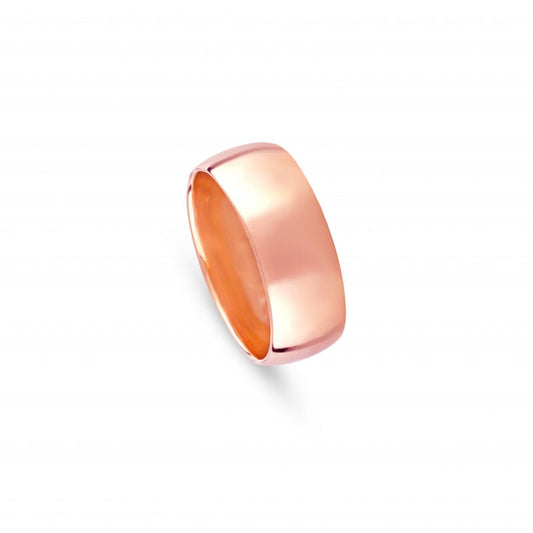Aliança de Casamento Ouro Rosa Meia Cana