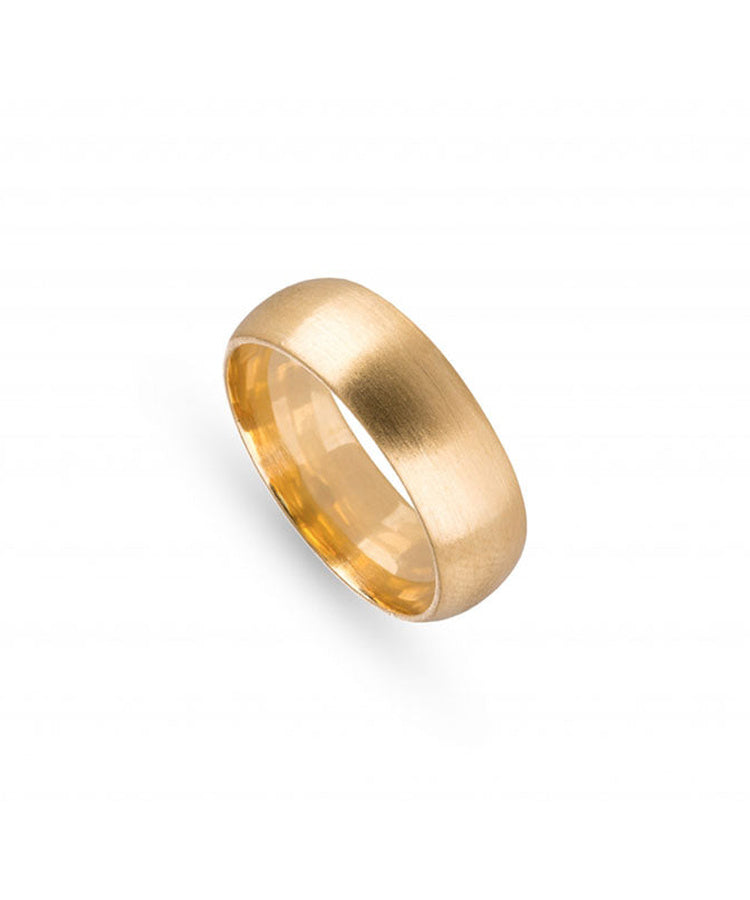 Aliança de casamento ouro amarelo acetinado 6.5 mm