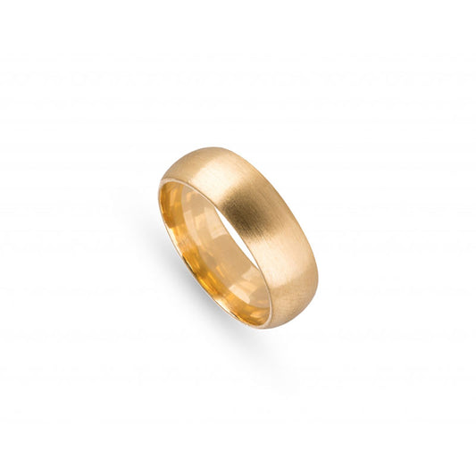 Aliança de casamento ouro amarelo acetinado 6.5 mm
