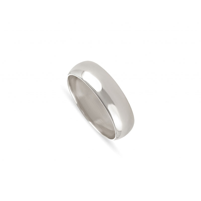 Aliança de casamento ouro branco 6.5 mm