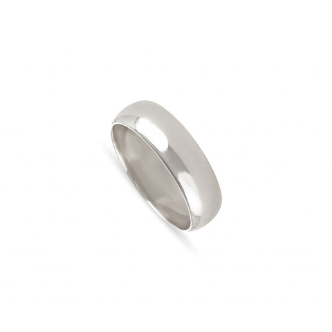Aliança de casamento ouro branco 6.5 mm