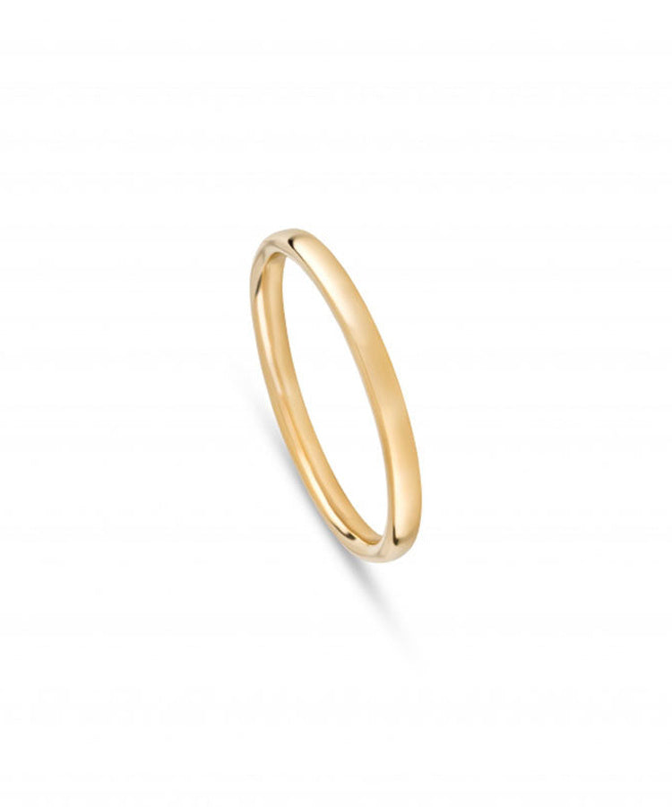Aliança de Casamento Ouro Amarelo 2 mm Meia Cana Baixa