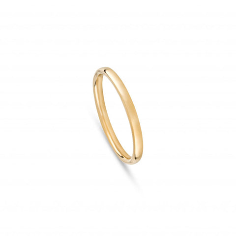 Aliança de Casamento Ouro Amarelo 2 mm Meia Cana Baixa