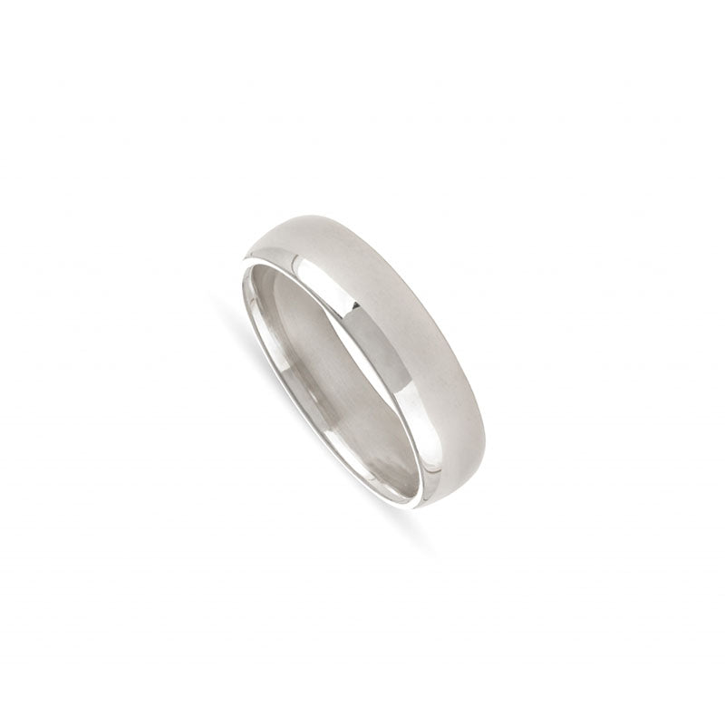 Aliança de casamento ouro branco 7 mm