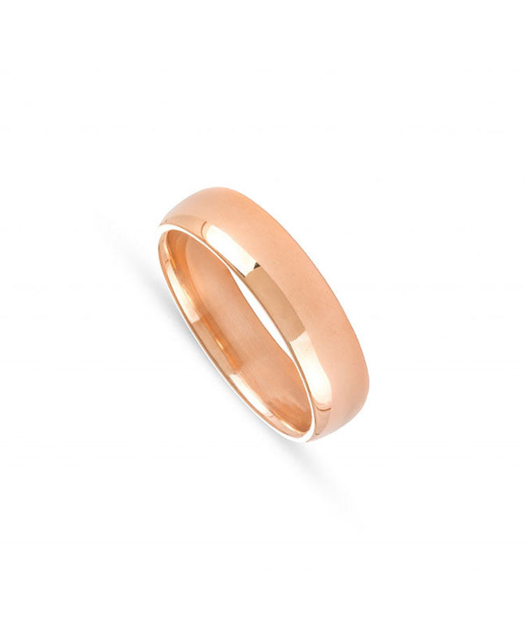 Aliança de casamento ouro rosa 7 mm