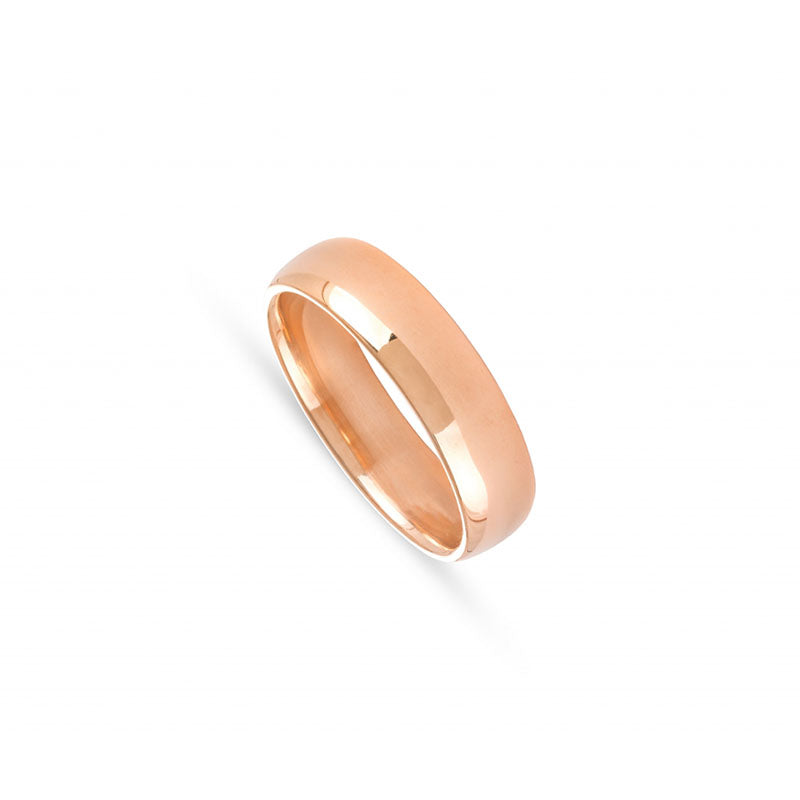 Aliança de casamento ouro rosa 7 mm