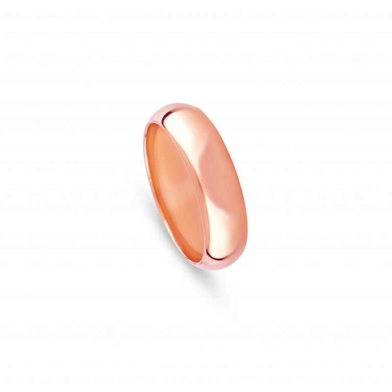 Aliança de casamento ouro rosa 6 mm - 5405T