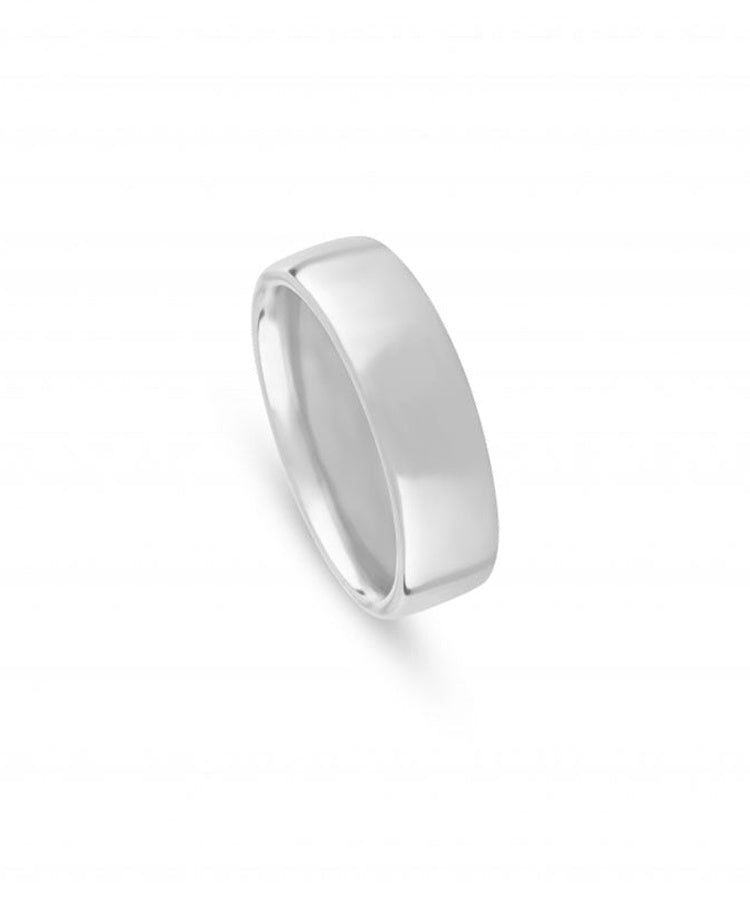 Aliança de casamento ouro branco 6 mm - 5415J