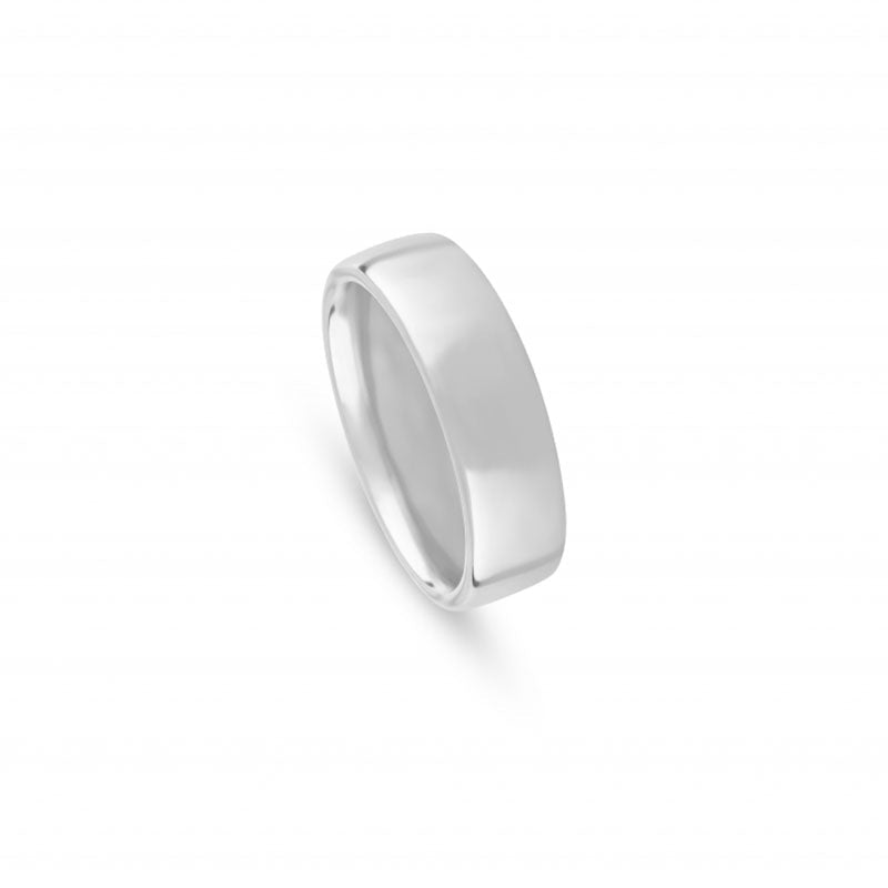 Aliança de casamento ouro branco 6 mm - 5415J