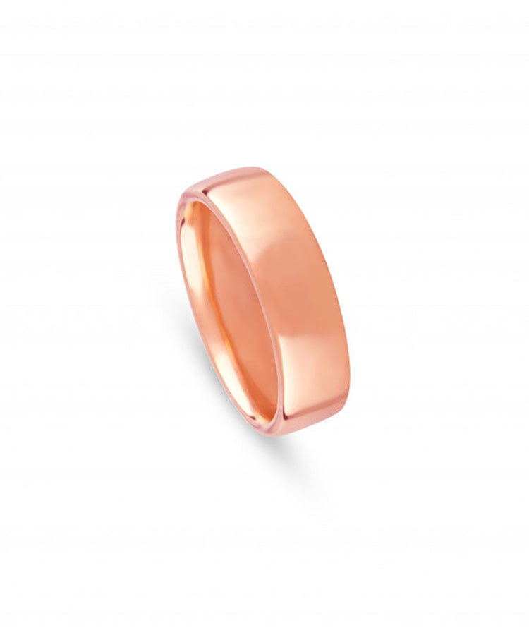 Aliança de casamento ouro rosa 6 mm - 5415T