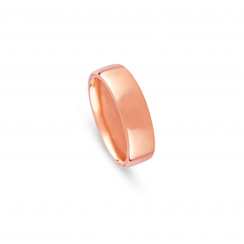 Aliança de casamento ouro rosa 6 mm - 5415T
