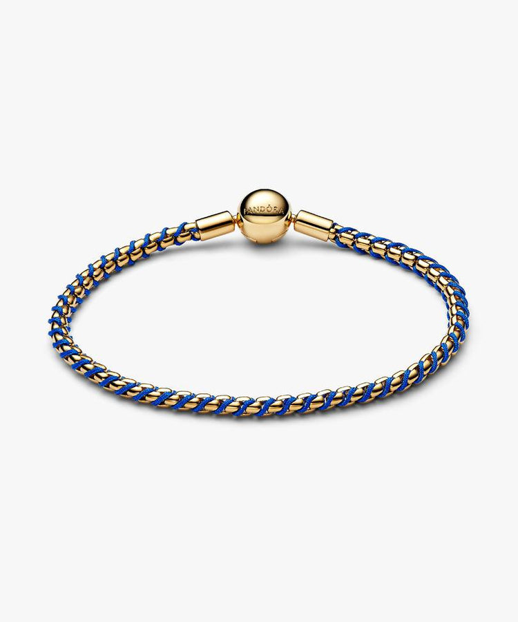 Pulseira Pandora Corrente Caixa Cordão Azul