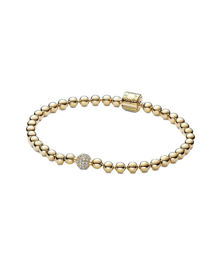 Pulseira Pandora Shine Beads and  Pavé