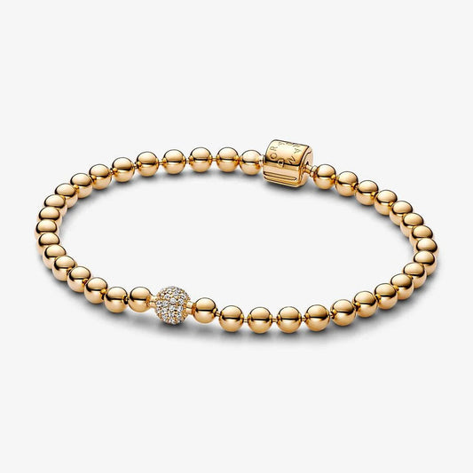 Pulseira Pandora Shine Beads and  Pavé