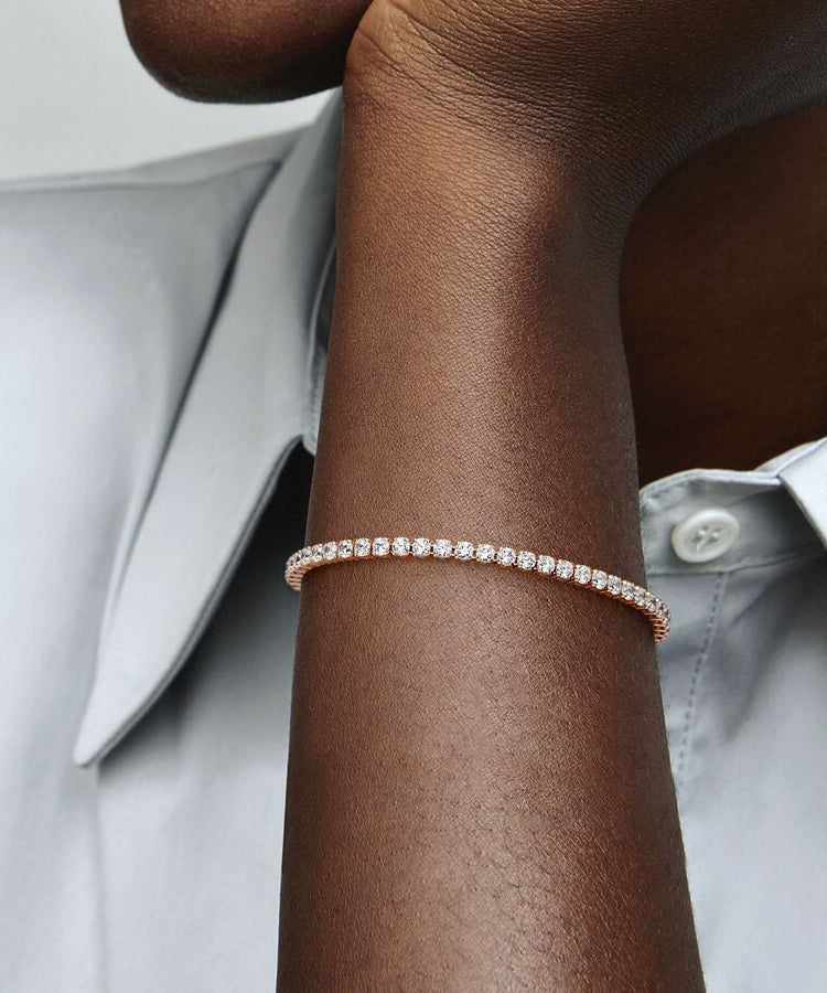 Pulseira Pandora Sparkling Tennis Rose