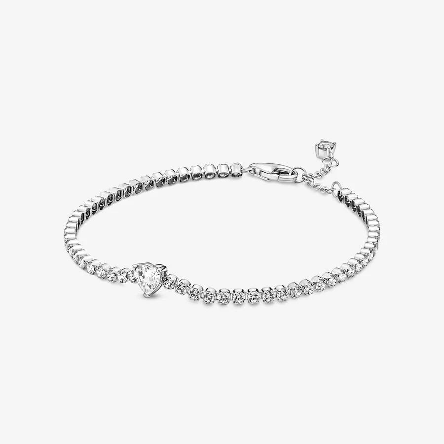 Pulseira Pandora Sparkling Heart Tennis