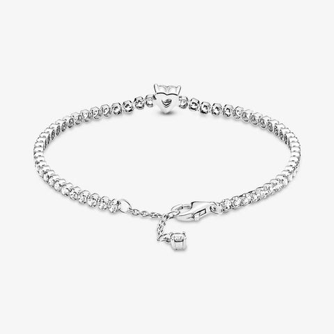 Pulseira Pandora Sparkling Heart Tennis